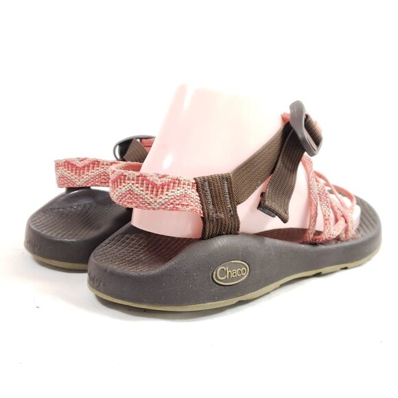 Chaco Womens Z/1 Classic Webbing Sandals Size 9 Pink/Brown Adjustable Straps - Picture 4 of 10